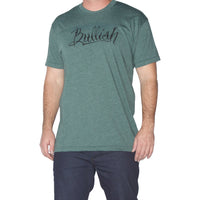 50/50 Poly/Cotton Super Soft fitted American Made Green Heather Bullish T-Shirt 